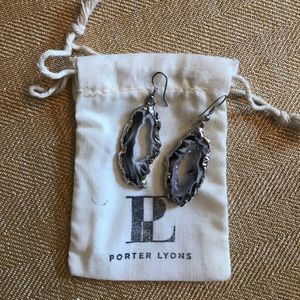 *NEW* Porter Lyons Silver Geode Earrings